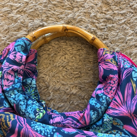 Lilly Pulitzer Bamboo Handle Purse - Picture 3 of 5